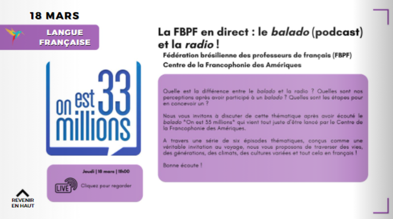 FBPF en Direct – Le Balado et la radio